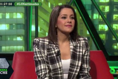 Inés Arrimadas, en el plató de La Sexta Noche