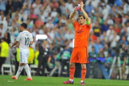 Casillas, en uno de sus últimos partidos con la camiseta del Real Madrid.