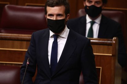 El líder del PP, Pablo Casado