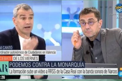 Toni Cantó y Juan Carlos Monedero en El Programa de Ana Rosa