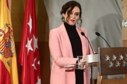 La presidenta de la Comunidad de Madrid, Isabel Díaz Ayuso