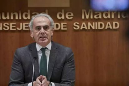 El consejero de Salud de Madrid, este viernes.