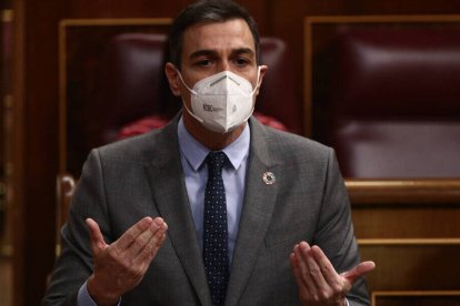 Pedro Sánchez, la semana pasada con una mascarilla FFp2