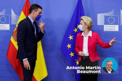 Pedro Sánchez y la presidenta de la Comisión Europea, Ursula von der Leyen.