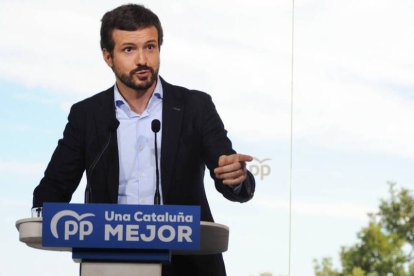 El líder del PP, Pablo Casado