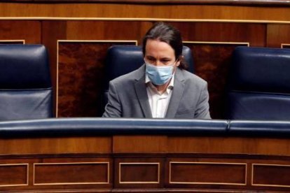 Pablo Iglesias, cada vez más solo en el Consejo de Ministros.