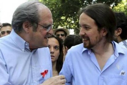 Gabilondo e Iglesias, en una manifestación sindical en Madrid.