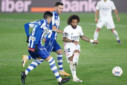 Marcelo, en el partido del pasado sábado ante el Alavés.