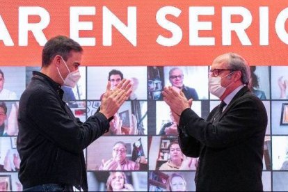 Sánchez en el acto de presentación de Gabilondo como candidato para el 4-M.