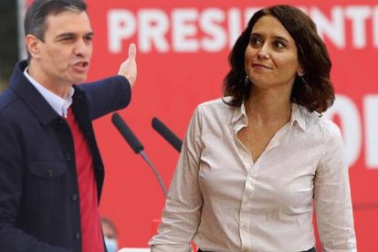 pedro Sánchez e Isabel Díaz Ayuso