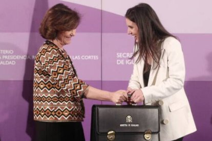 Carmen Calvo e Irene Montero