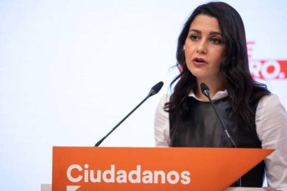 La líder de Cs, Inés Arrimadas