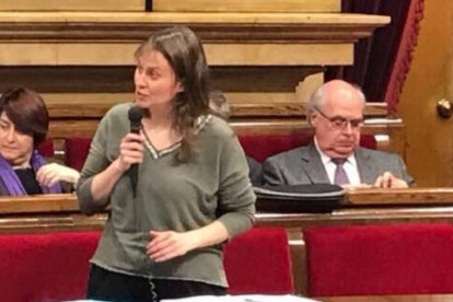 Meritxell Serret en el Parlamento catalán en una imagen de archivo