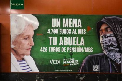 El cartel de Vox denunciado por la Fiscalía y que la Justicia ha refrendado.