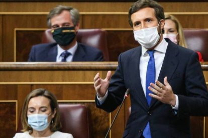 El líder del PP, Pablo Casado