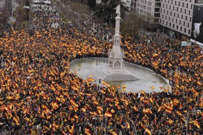 La manifestación en Colon contra Sánchez de febrero de 2019.