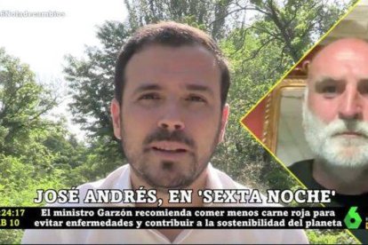 José Andrés, comentando la polémica del ministro Garzón y la carne en La Sexta Noche