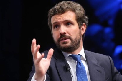 El líder del PP, Pablo Casado