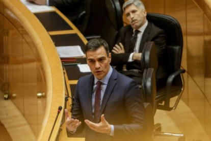 Pedro Sánchez y Fernando Grande-Marlaska / Ricardo Rubio / Europa Press