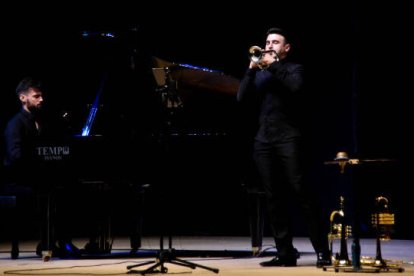 El trompetista Manuel Blanco durante la jornada de clausura del festival