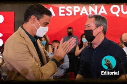 Pedro Sánchez y Juan Espadas, en julio en Sevilla