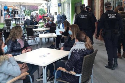 Terrazas de la zona del centro tradicional de Alicante