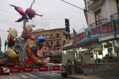 Una churrería en Fallas en un imagen de archivo