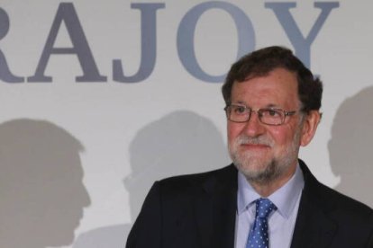 Mariano Rajoy en la presentación de su nuevo libro