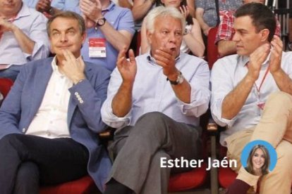 Zapatero, Felipe y Sánchez en 2014