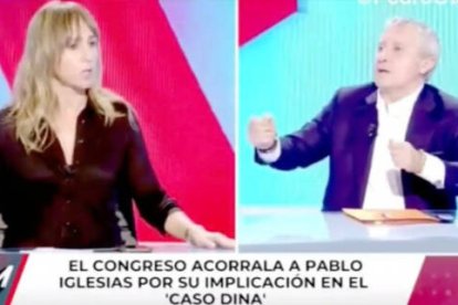 Ana Pardo de Vera y Melchor Miralles en su rifirrafe en 'Todo Es Mentira'