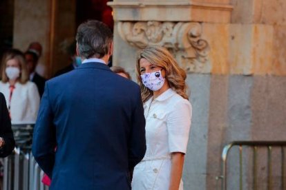 La ministra de Trabajo, este viernes en la Conferencia de Presidentes de Salamanca.