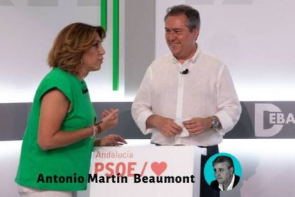 Susana Díaz y Juan Espadas, del PSOE andaluz