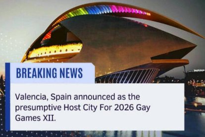 Anuncio oficial de Valencia como sede de los Gay Games