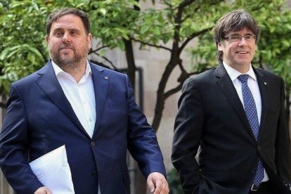 Oriol Junqueras y Carles Puigdemont