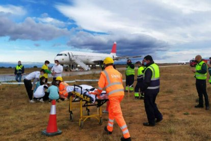 El aeropuerto de Castellón realiza un simulacro de accidente aéreo