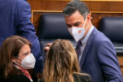 Pedro Sánchez, este miércoles en el Congreso de los Diputados.