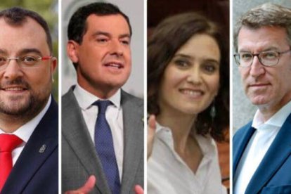 Adrían Barbón, Juanma Moreno, Isabel Díaz Ayuso y Feijóo, entre los presidentes mejor valorados