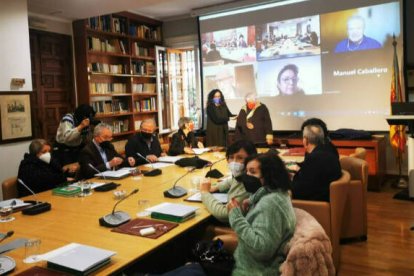 El pleno del Consell Valencià de Cultura, este martes, en la sede del ente.