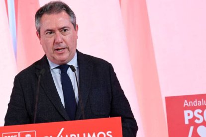 El secretario general del PSOE-A, Juan Espadas