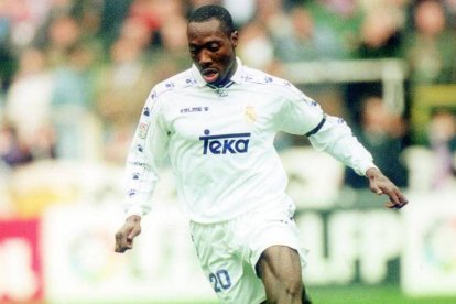 Freddy Rincón, con la camiseta del Real Madrid.