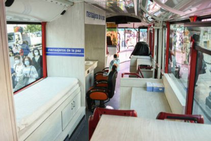 El interior del higienebus