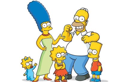 Los miembros de la familia Simpson.