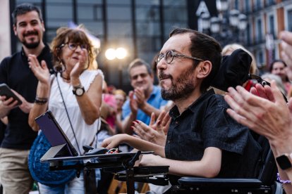 Pablo Echenique, en el cierre de campaña de Podemos a las pasadas elecciones europeas.