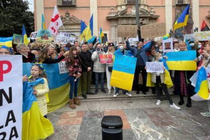 Concentración en apoyo a Ucrania en Valencia