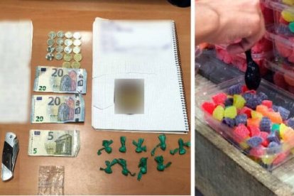 El detenido vendía cocaína en su establecimiento de golosinas