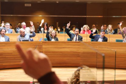 Imatge durant la votació del Ple de la Diputació - DIPUTACIÓ DE VALENCIA