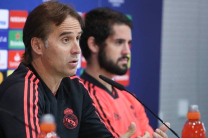 Imagen de archivo con Lopetegui e Isco, cuando ambos militaban en el Real Madrid.