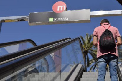 Imagen de la estación de Russafa de la Línea 10 de Metrovalencia.