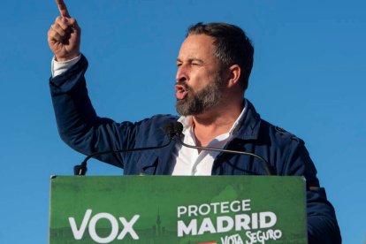 El presidente de Vox,  Santiago Abascal