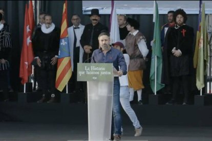 Santiago Abascal, en el reciente Viva 22 de Vox.